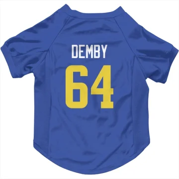 Jamil Demby Los Angeles Rams  Dog & Cat Pet Jersey - Royal