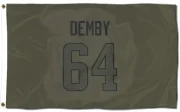 Jamil Demby Los Angeles Rams  Flag (3 X 5) - Olive