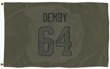 Jamil Demby Los Angeles Rams  Flag (3 X 5) - Olive