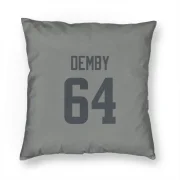 Jamil Demby Los Angeles Rams  Pillow Cover (18 X 18) - Gray