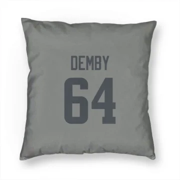 Jamil Demby Los Angeles Rams  Pillow Cover (18 X 18) - Gray