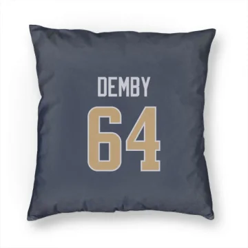 Jamil Demby Los Angeles Rams  Pillow Cover (18 X 18) - Navy