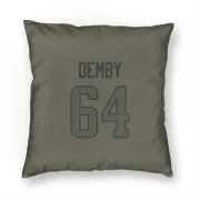 Jamil Demby Los Angeles Rams  Pillow Cover (18 X 18) - Olive