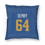 Jamil Demby Los Angeles Rams Royal  Pillow Cover (18 X 18) - Gold