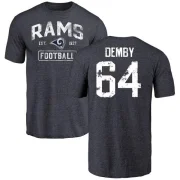 Jamil Demby Men's Los Angeles Rams Distressed T-Shirt - Navy