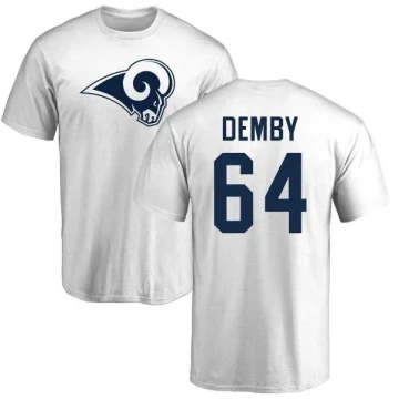 Jamil Demby Men's Los Angeles Rams Pro Line Logo T-Shirt - White