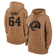 Jamil Demby Women's Los Angeles Rams 2023 Salute To Service Pullover Hoodie Brown