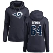 Jamil Demby Women's Los Angeles Rams Pro Line Logo Pullover Hoodie Navy