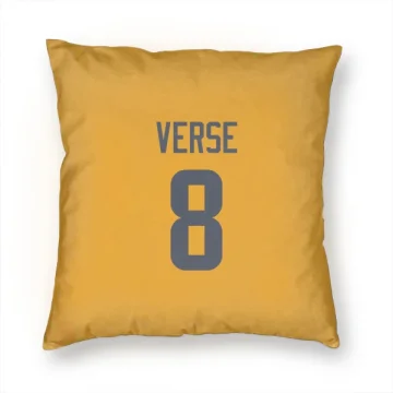 Jared Verse Los Angeles Rams  Pillow Cover (18 X 18) - Gold