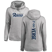 Jared Verse Women's Los Angeles Rams Pro Line Ash Backer Pullover Hoodie