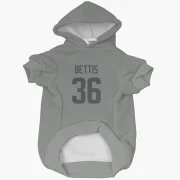 Jerome Bettis Los Angeles Rams  Dog & Cat Pet Hoodie - Gray