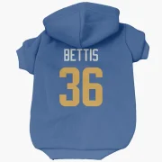 Jerome Bettis Los Angeles Rams   Royal  Dog & Cat Pet Hoodie - Gold