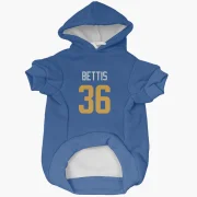 Jerome Bettis Los Angeles Rams   Royal  Dog & Cat Pet Hoodie - Gold