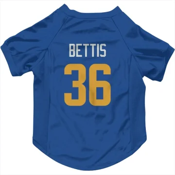 Jerome Bettis Los Angeles Rams Royal  Dog & Cat Pet Jersey - Gold