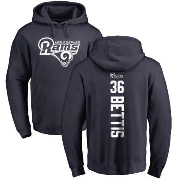 Jerome Bettis Men's Los Angeles Rams Pro Line Backer Pullover Hoodie Navy