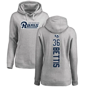 Jerome Bettis Women's Los Angeles Rams Pro Line Ash Backer Pullover Hoodie