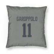 Jimmy Garoppolo Los Angeles Rams  Pillow Cover (18 X 18) - Gray