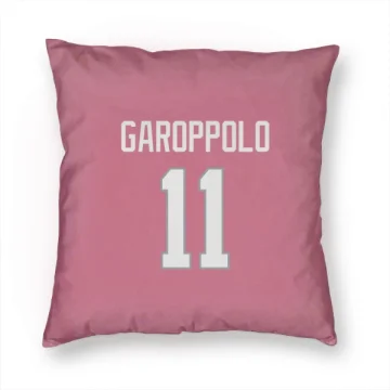 Jimmy Garoppolo Los Angeles Rams  Pillow Cover (18 X 18) - Pink