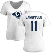 Jimmy Garoppolo Women's Los Angeles Rams Logo Slim Fit T-Shirt - White