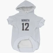 Joe Namath Los Angeles Rams  Dog & Cat Pet Hoodie - White