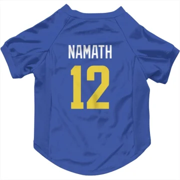 Joe Namath Los Angeles Rams  Dog & Cat Pet Jersey - Royal