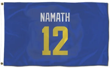 Joe Namath Los Angeles Rams  Flag (3 X 5) - Royal