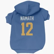 Joe Namath Los Angeles Rams   Royal  Dog & Cat Pet Hoodie - Gold