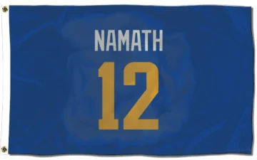 Joe Namath Los Angeles Rams Royal  Flag (3 X 5) - Gold