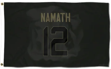 Joe Namath Los Angeles Rams  Service Flag (3 X 5) - Black