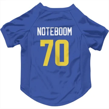 Joe Noteboom Los Angeles Rams  Dog & Cat Pet Jersey - Royal