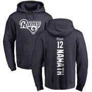 Joe Namath Men's Los Angeles Rams Pro Line Backer Pullover Hoodie Navy