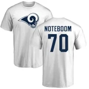 Joe Noteboom Men's Los Angeles Rams Pro Line Logo T-Shirt - White