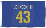 John Johnson III Los Angeles Rams  Flag (3 X 5) - Royal