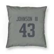 John Johnson III Los Angeles Rams  Pillow Cover (18 X 18) - Gray