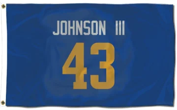 John Johnson III Los Angeles Rams   Royal  Flag (3 X 5) - Gold