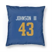 John Johnson III Los Angeles Rams   Royal  Pillow Cover (18 X 18) - Gold