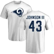 John Johnson III Men's Los Angeles Rams Logo T-Shirt - White