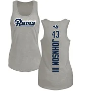 John Johnson III Women's Los Angeles Rams Backer Tank Top - Ash