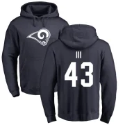 John Johnson III Youth Los Angeles Rams Pro Line Logo Pullover Hoodie Navy