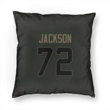 Jonah Jackson Los Angeles Rams  Service Pillow Cover (18 X 18) - Black