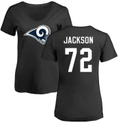 Jonah Jackson Women's Los Angeles Rams Logo Slim Fit T-Shirt - Black