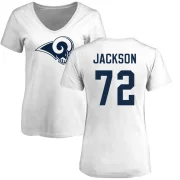 Jonah Jackson Women's Los Angeles Rams Logo Slim Fit T-Shirt - White