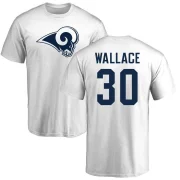 Josh Wallace Men's Los Angeles Rams Logo T-Shirt - White