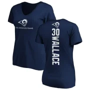 Josh Wallace Women's Los Angeles Rams Backer Slim Fit T-Shirt - Navy