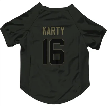 Joshua Karty Los Angeles Rams  Service Dog & Cat Pet Jersey - Black