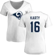 Joshua Karty Women's Los Angeles Rams Logo Slim Fit T-Shirt - White