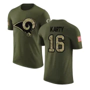 Joshua Karty Youth Los Angeles Rams Salute to Service T-Shirt Olive