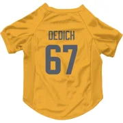 Justin Dedich Los Angeles Rams  Dog & Cat Pet Jersey - Gold