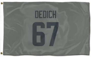 Justin Dedich Los Angeles Rams  Flag (3 X 5) - Gray