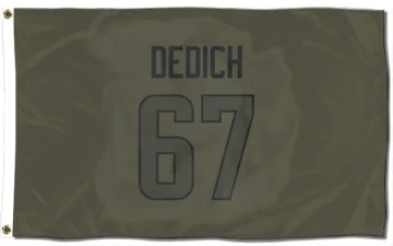 Justin Dedich Los Angeles Rams  Flag (3 X 5) - Olive